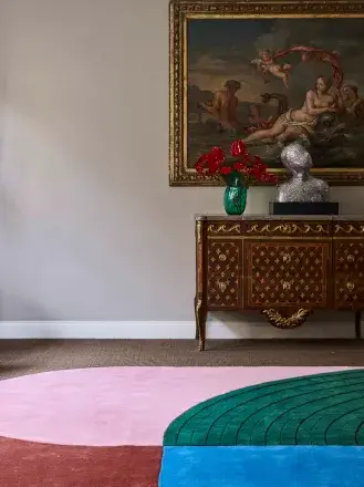 kolorowy dywan do salonu