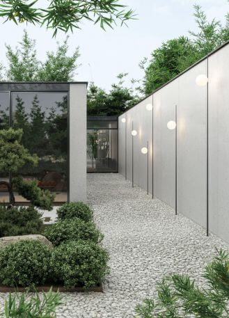 minimalistyczne lampy zewnętrzne