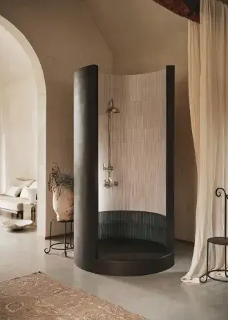 okrągła kabina prysznicowa