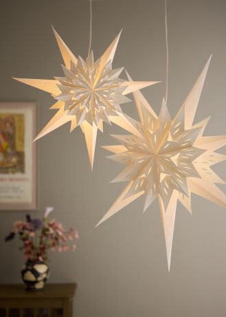 wiszące gwiazdy świąteczne z papieru