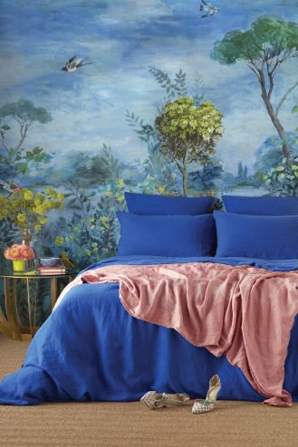 niebieska sypialnia inspiracje