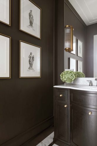 czarna zabudowa w łazience modern classic