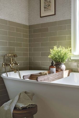 przytulna łazienka modern farmhouse