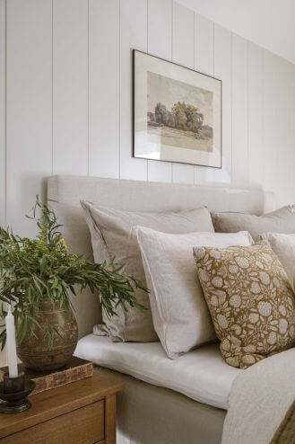 sypialnia modern farmhouse