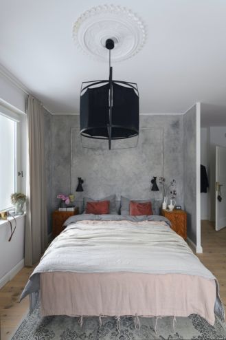 sypialnia w stylu loft