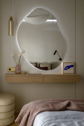 organiczne lustro do sypialni inspiracje
