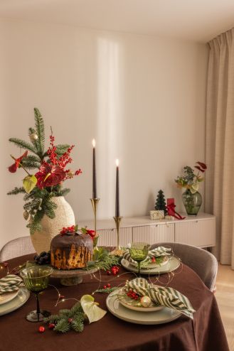 nowoczesna dekoracja stołu na boże narodzenie