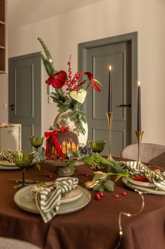 dekoracja stołu na boże narodzenie