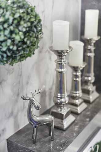 srebrne dekoracje bożonarodzeniowe