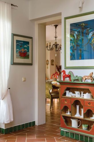 kuchnia w stylowej willi z duszą