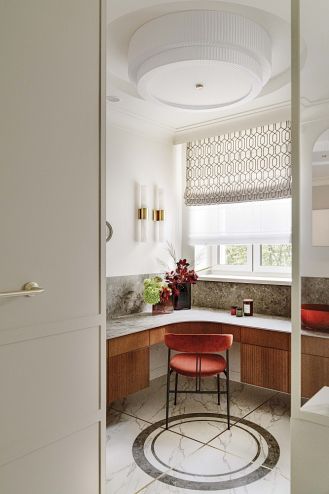 styl art deco kącik do makijażu w domu