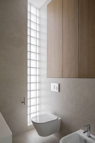 nowoczesna łazienka z luksferami