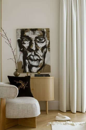 glamour i japandi w sypialni