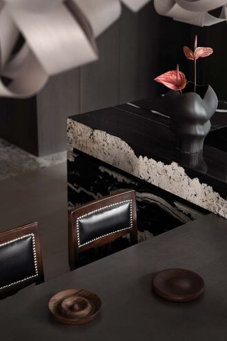 wyspa kuchenna czarno biała