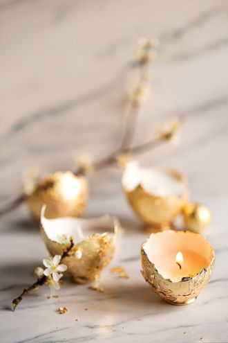 świecznik z wydmuszki