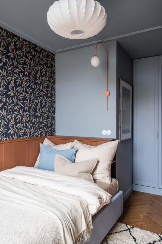 jasnoniebieska sypialnia