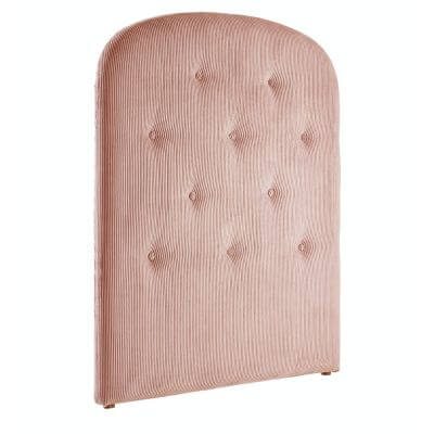 sztruksowy zagłówek łóżka