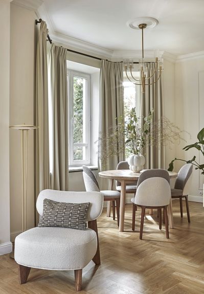 beżowy salon modern classic