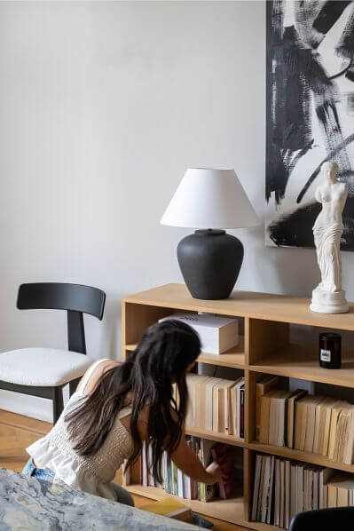 Lampa stołowa ceramiczna na komodę ekconcept