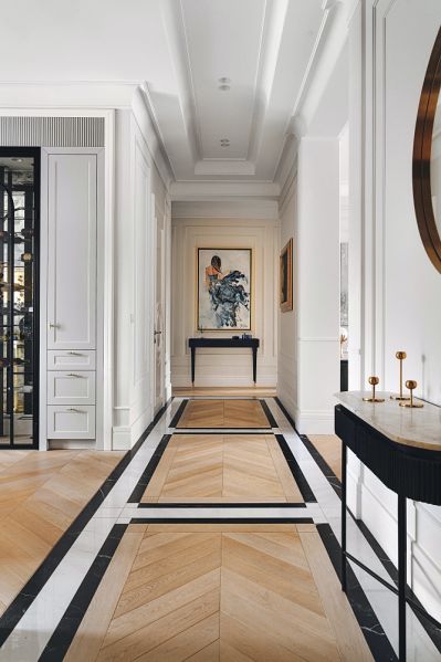 aranżacja wnętrza w stylu modern classic