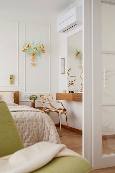 sypialnia w eleganckim apartamencie