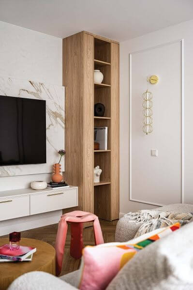 mieszkanie 80 m2 w waniliowo-karmelowych kolorach