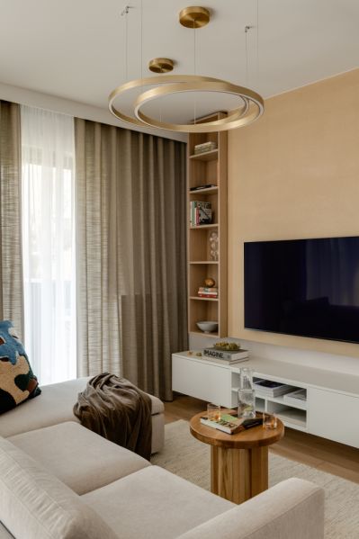 aranżacja salonu w mieszkaniu 65 m2