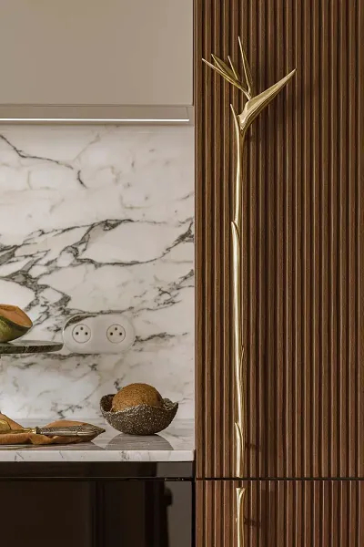 ryflowane szafki w kuchni