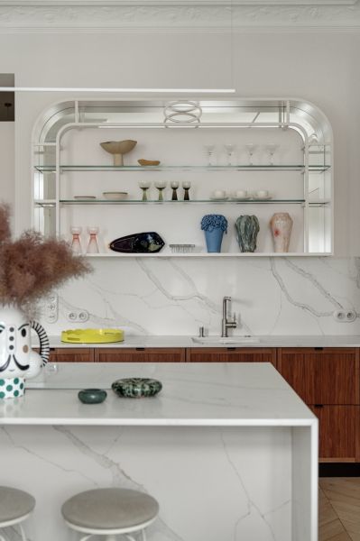 nowoczesna kuchnia w stylowej kamienicy