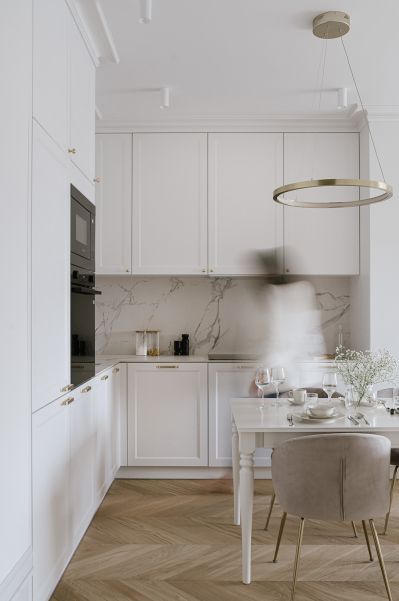biała kuchnia w stylu modern classic