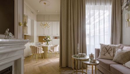 małe mieszkanie 27 m2 w stylu modern classic