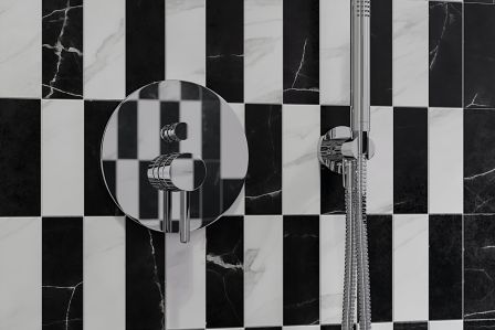 łazienka w stylu maximalist bauhaus