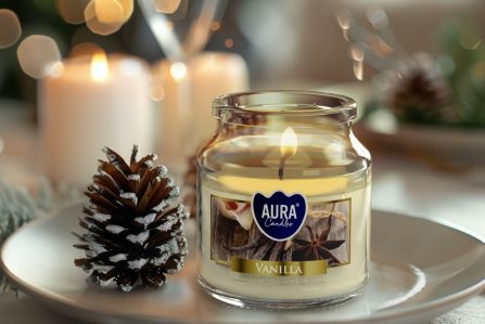 jak stworzyć świąteczne dekoracje ze świecami Aura