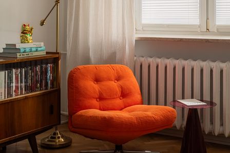 modernistyczne wnętrze urządzone w stylu vintage