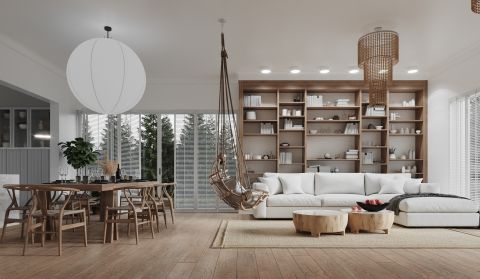 Klasyczne i naturalne wnętrza z nutką industrializmu w domu