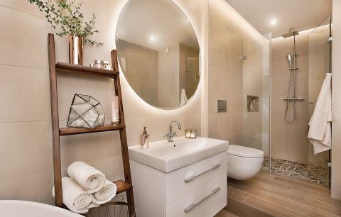 Mieszkanie w nowoczesnym, ciepłym stylu