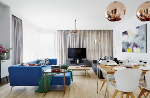 Właściciele pragnęli, aby ich mieszkanie było oryginalne, ale też zdrowe - w stylu eko. Zobaczcie