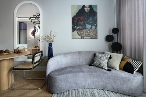 mieszkanie 53 m2 aranżacja salonu