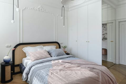 mała sypialnia w mieszkaniu 53 m kw