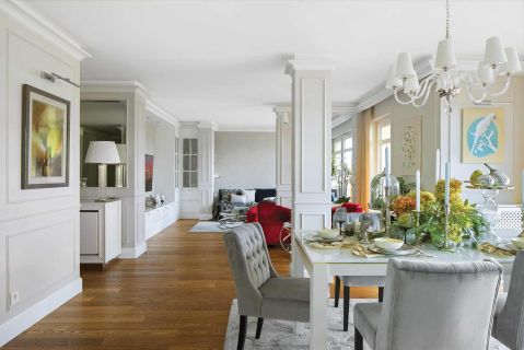 salon styl klasyczny z nowoczesnym