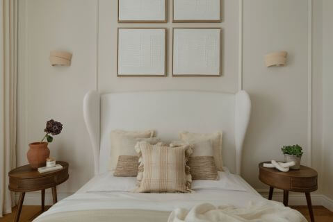 kaszmirowa sypialnia aranżacja