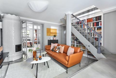 pokój dzienny w stylu paryskim