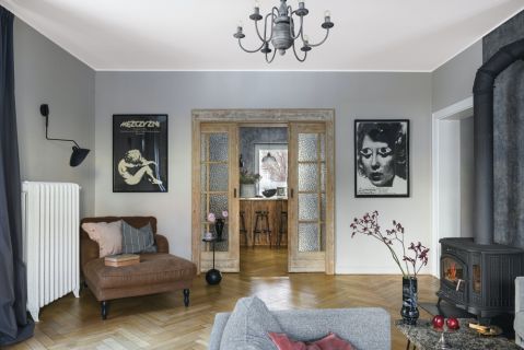 salon w stylu loft aranżacje