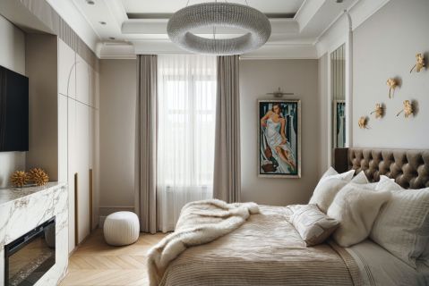 sypialnia w stylu modern classic