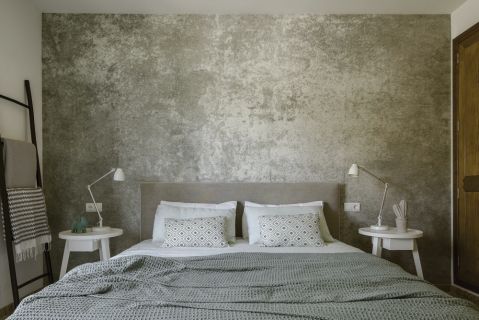 szara sypialnia inspiracje