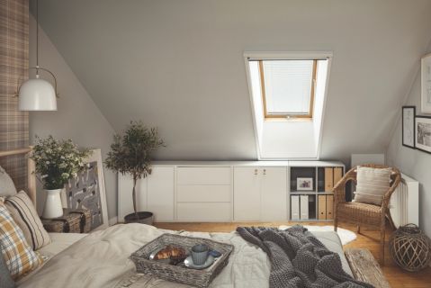 sypialnia w domu architektki wnętrz Mai Różańskiej