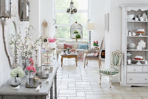 Wnętrza w stylu prowansalskim w domu pod Poznaniem.