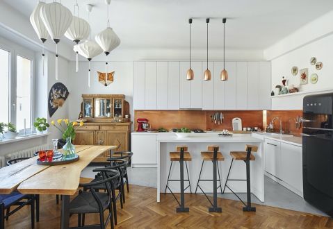 otwarta biała kuchnia