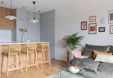 jak urządzić salon z kuchnią w bloku