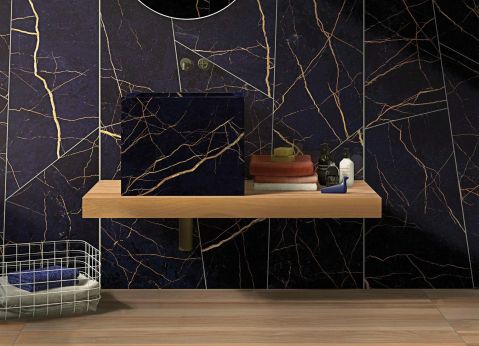 Płytki łazienkowe z ceramiki, kamienia, drewna i szkła